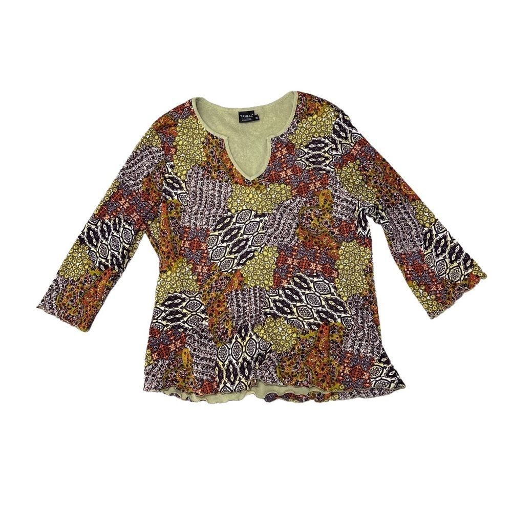 Tribal Multi-Pattern Blouse XL